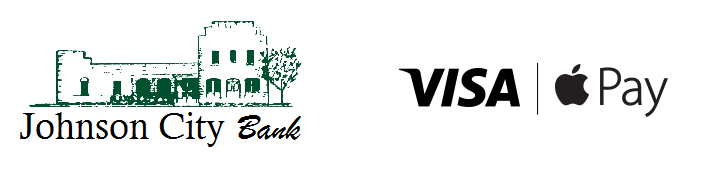 Johnson City Bank Logo with VISA and Apple Pay