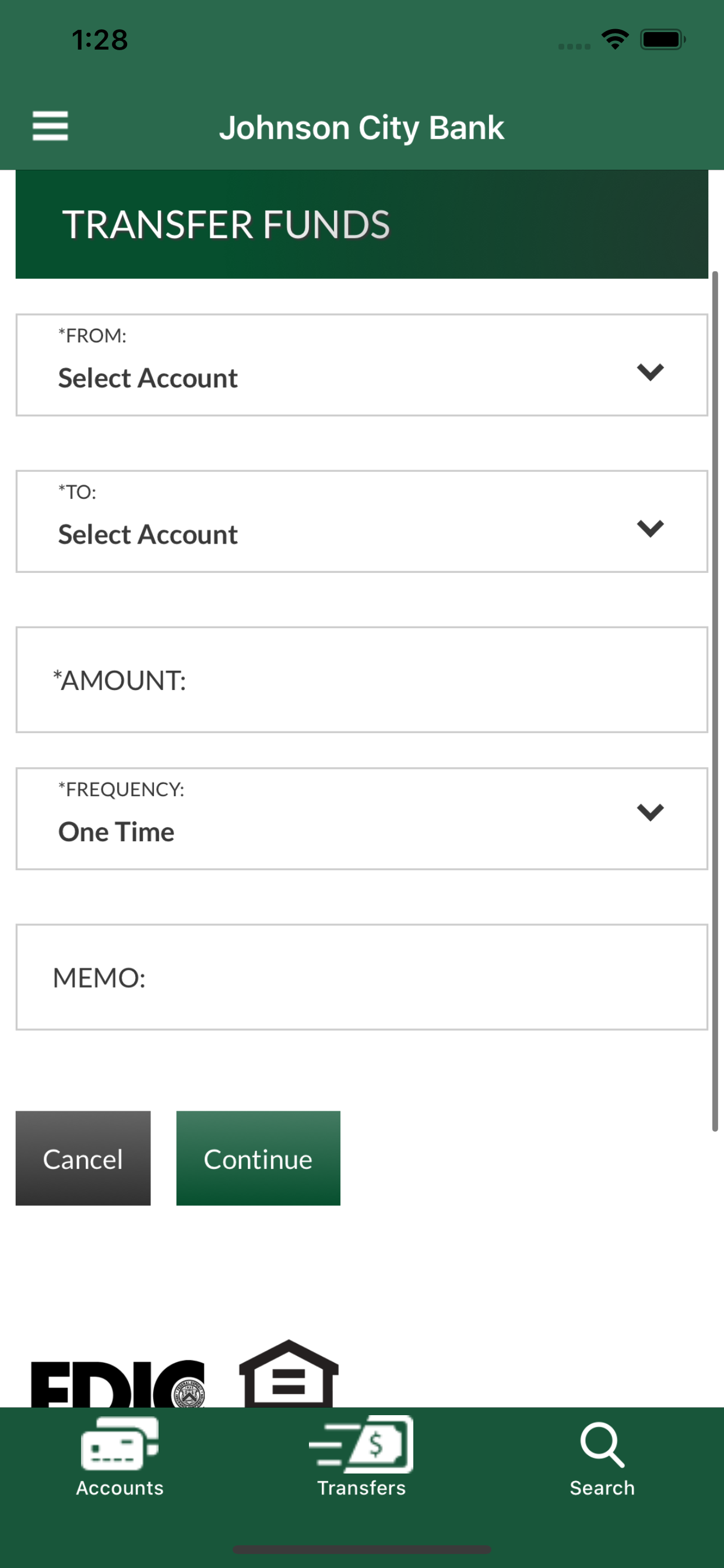 Mobile Banking App - Transfer Funds