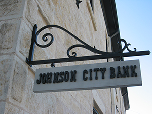 Johnson City Bank History Sign